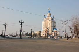 Хабаровск. Собор на против ЦПКиО