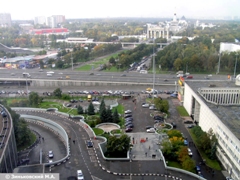 Москва. Вид из окна 15-го этажа отеля «Космос»