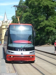 Прага. Современный Пражский трамвай производства ?koda