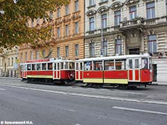 Ностальгический трамвай в Праге