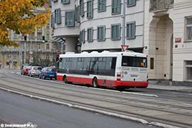 Пражский автобус, вид сзади